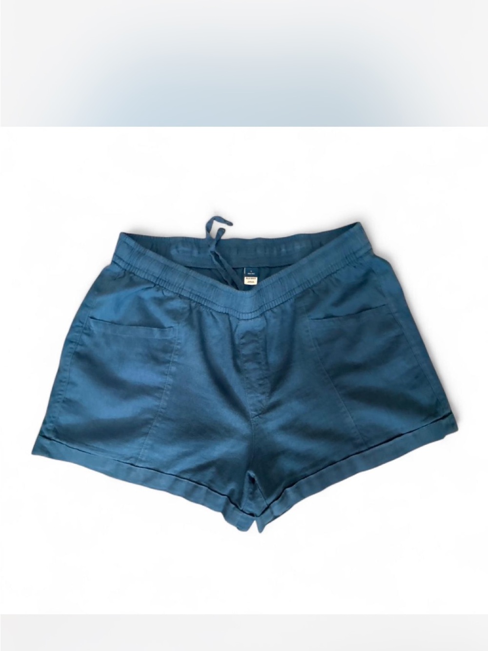 Old Navy Teal Drawstring linen shorts women’s lg
